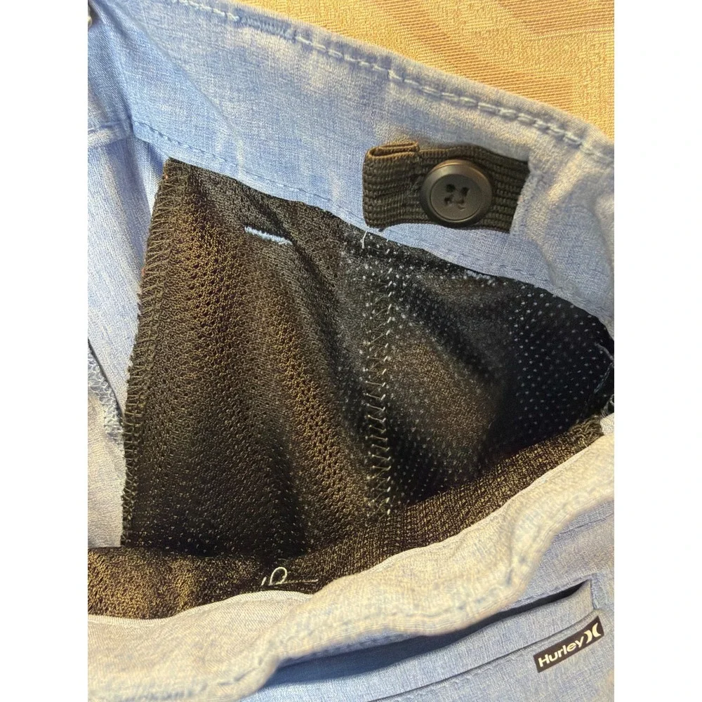 Hurley Boys Hybrid Walk Shorts Blue Heather Size L 14/16 Adjustable Waist